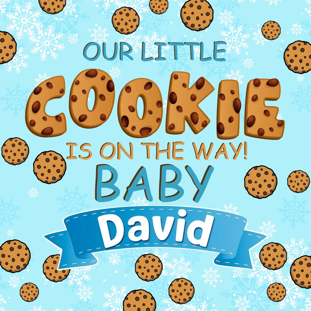Baby Shower Photo Backdrop Sweet Cookie Customized Backdrop UK BRP6-23