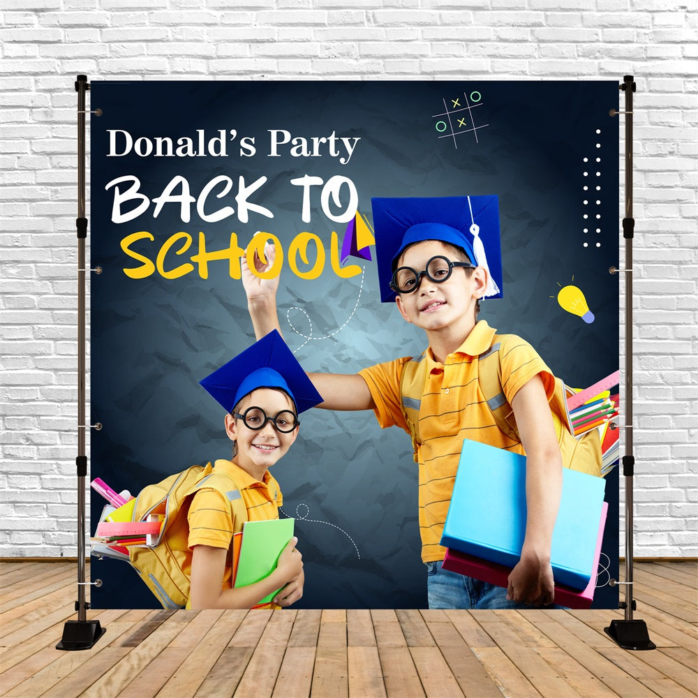 School Picture Backdrop Study Buddies Return Personalized Backdrop UK BRP6-37