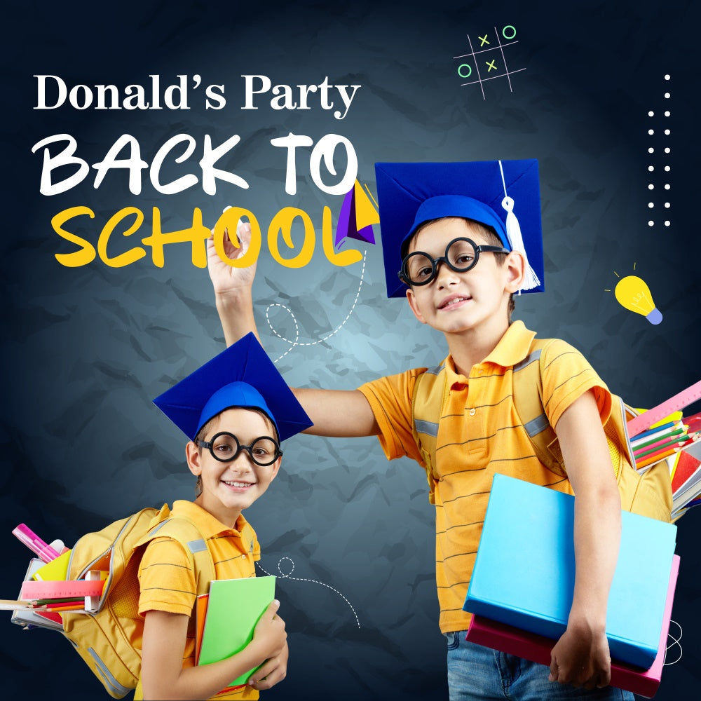 School Picture Backdrop Study Buddies Return Personalized Backdrop UK BRP6-37