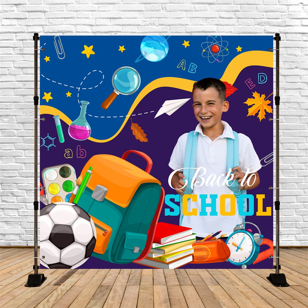 Back To School Backdrop Sports Science Ready Customized Backdrop UK BRP6-38