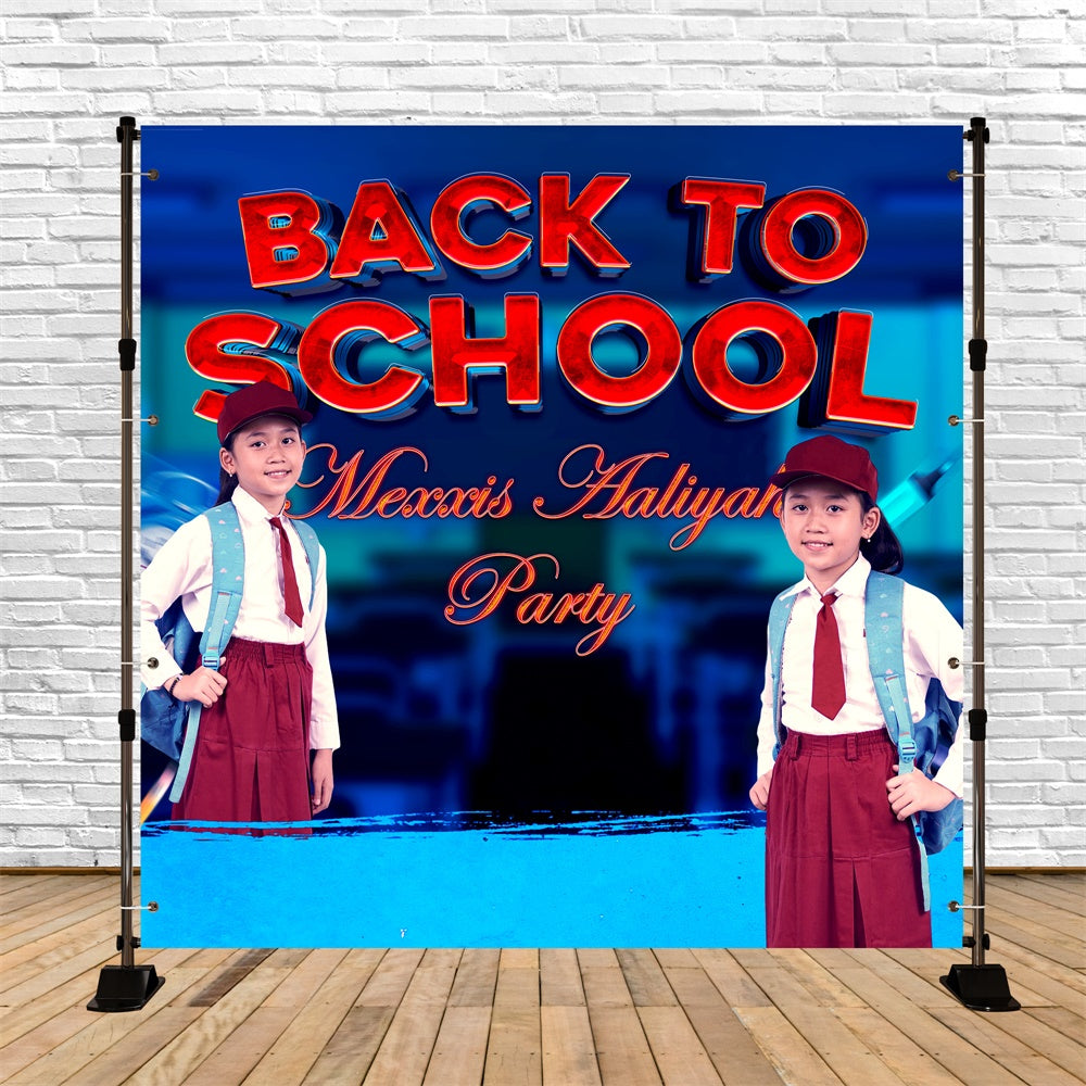 School Classroom Backdrop Classroom Glow Return Custom Backdrop UK BRP6-45