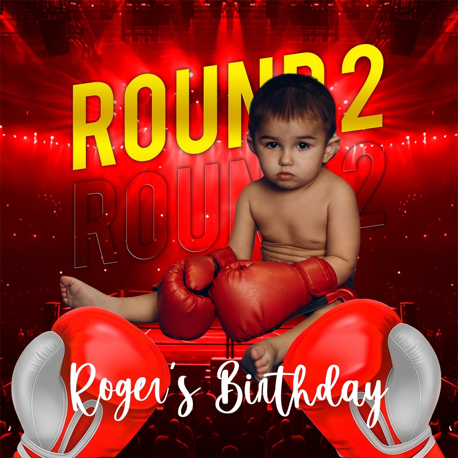 Backdrop For Birthday Party Baby Boxer 2nd Birthday Backdrop UK BRP6-70