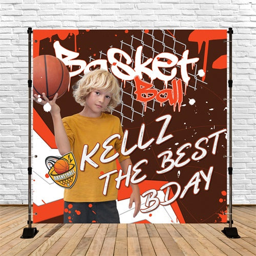 Happy Birthday Backdrops Street Hoop Bash Customized Backdrop UK BRP6-92