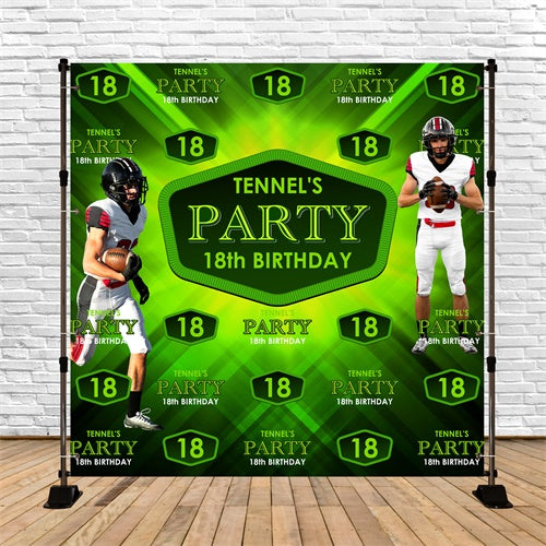 Birthday Party Backdrop Gridiron Glory 18th Birthday Backdrop UK BRP6-94