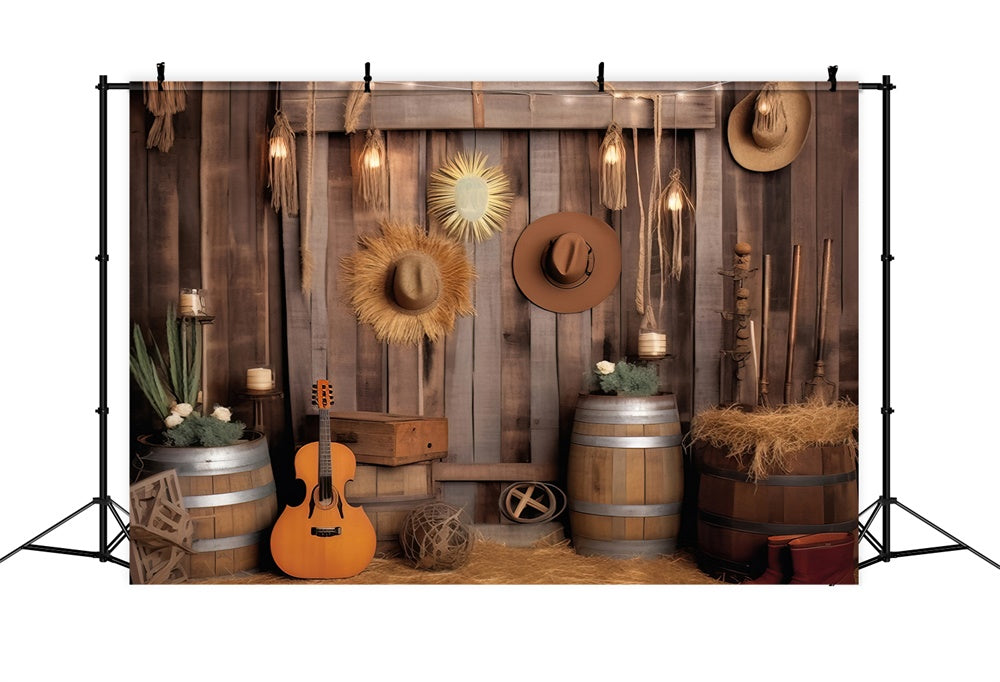 Autumn Western Cowboy Photography Backdrop UK BRP7-102