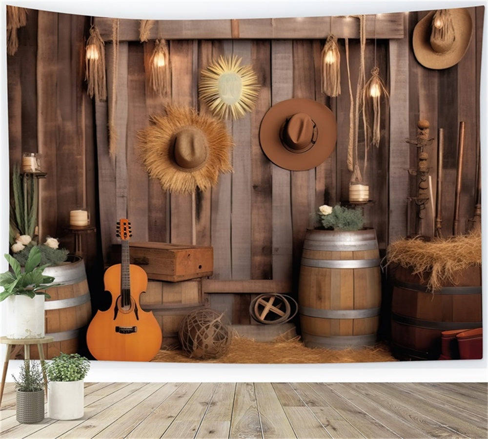 Autumn Western Cowboy Photography Backdrop UK BRP7-102