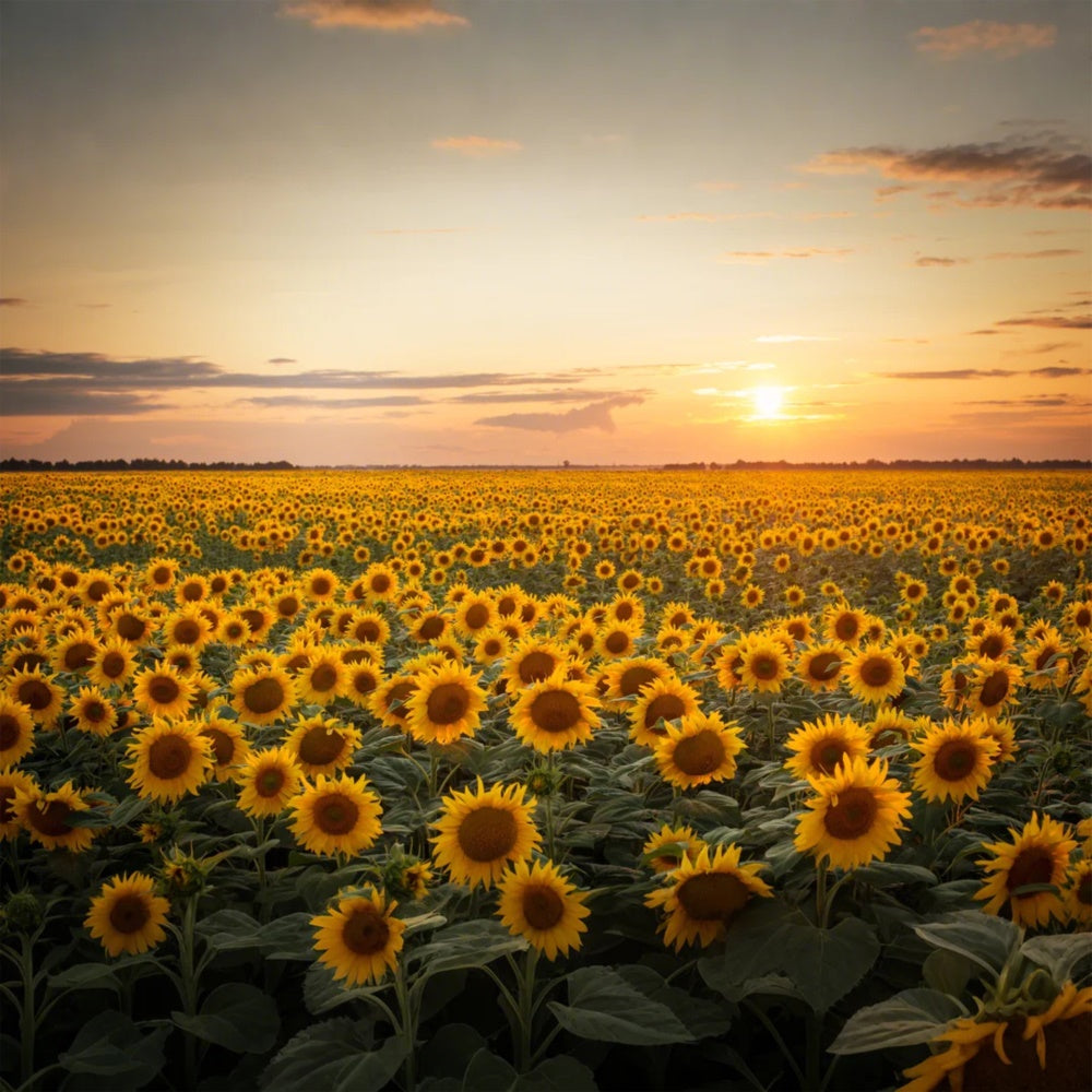 Autumn Sunflower Sunset Photography Backdrop UK BRP7-118