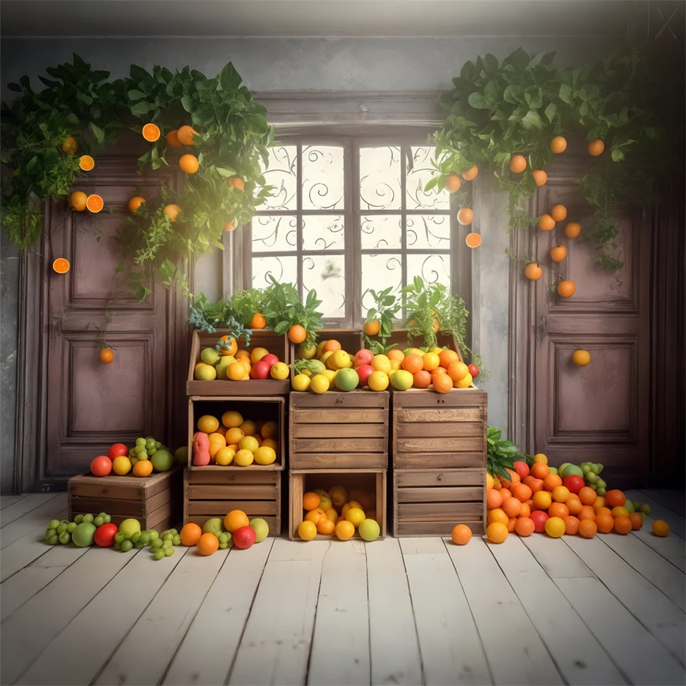 Autumn Orange Tree Room Photography Backdrop UK BRP7-123