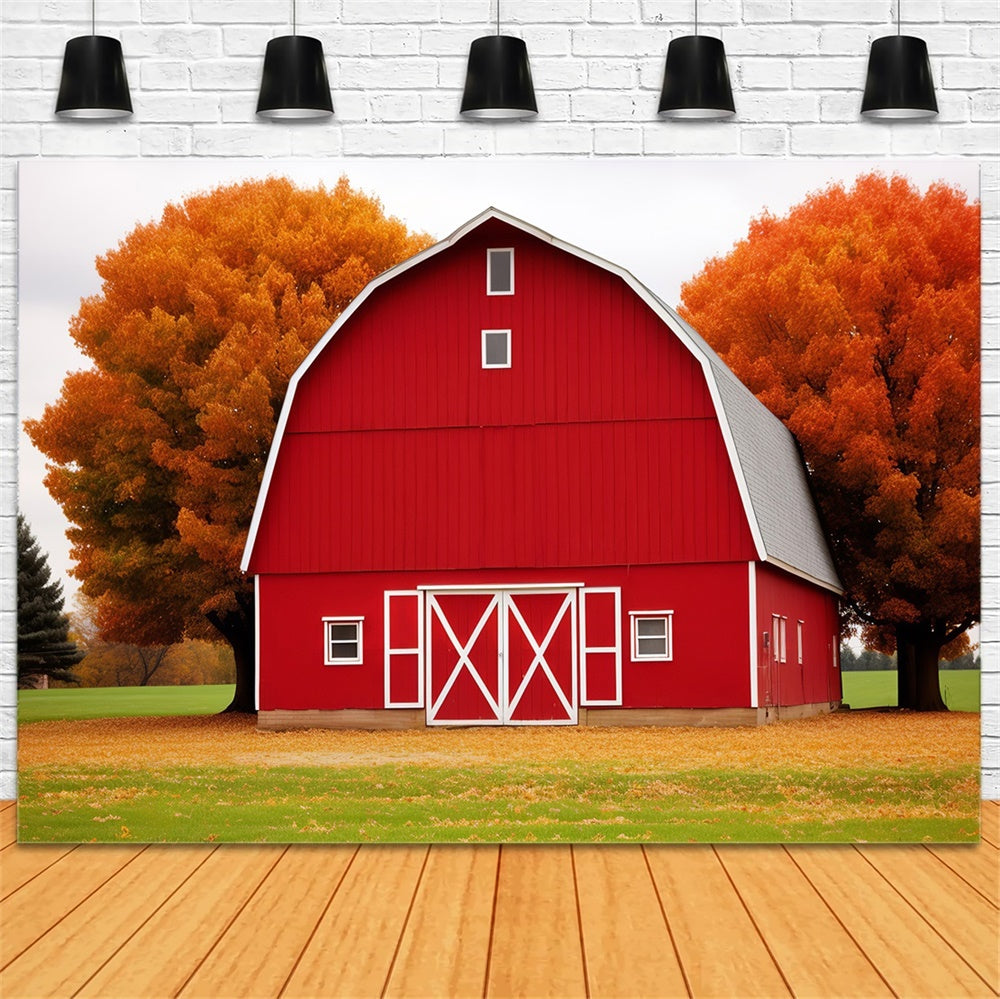 Red House Maple Leaf Meadow Autumn Backdrop UK BRP7-128