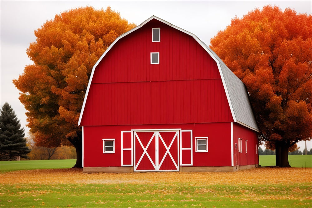 Red House Maple Leaf Meadow Autumn Backdrop UK BRP7-128