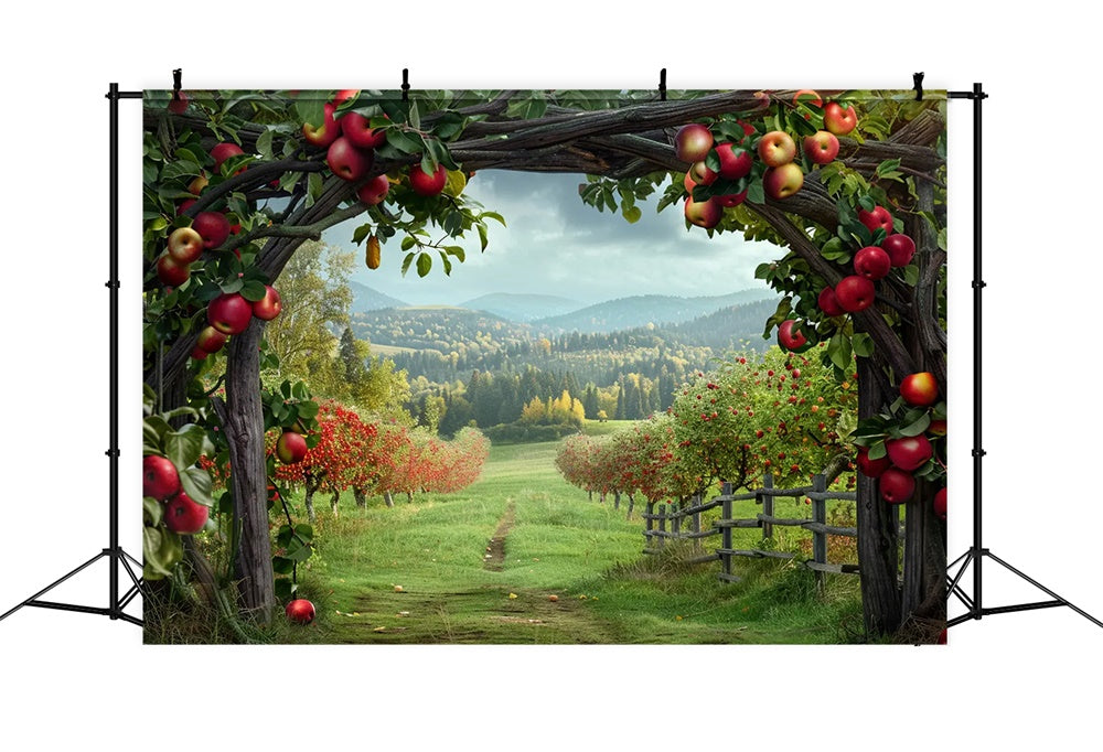 Autumn Apple Arch Farm Mountain Backdrop UK BRP7-142