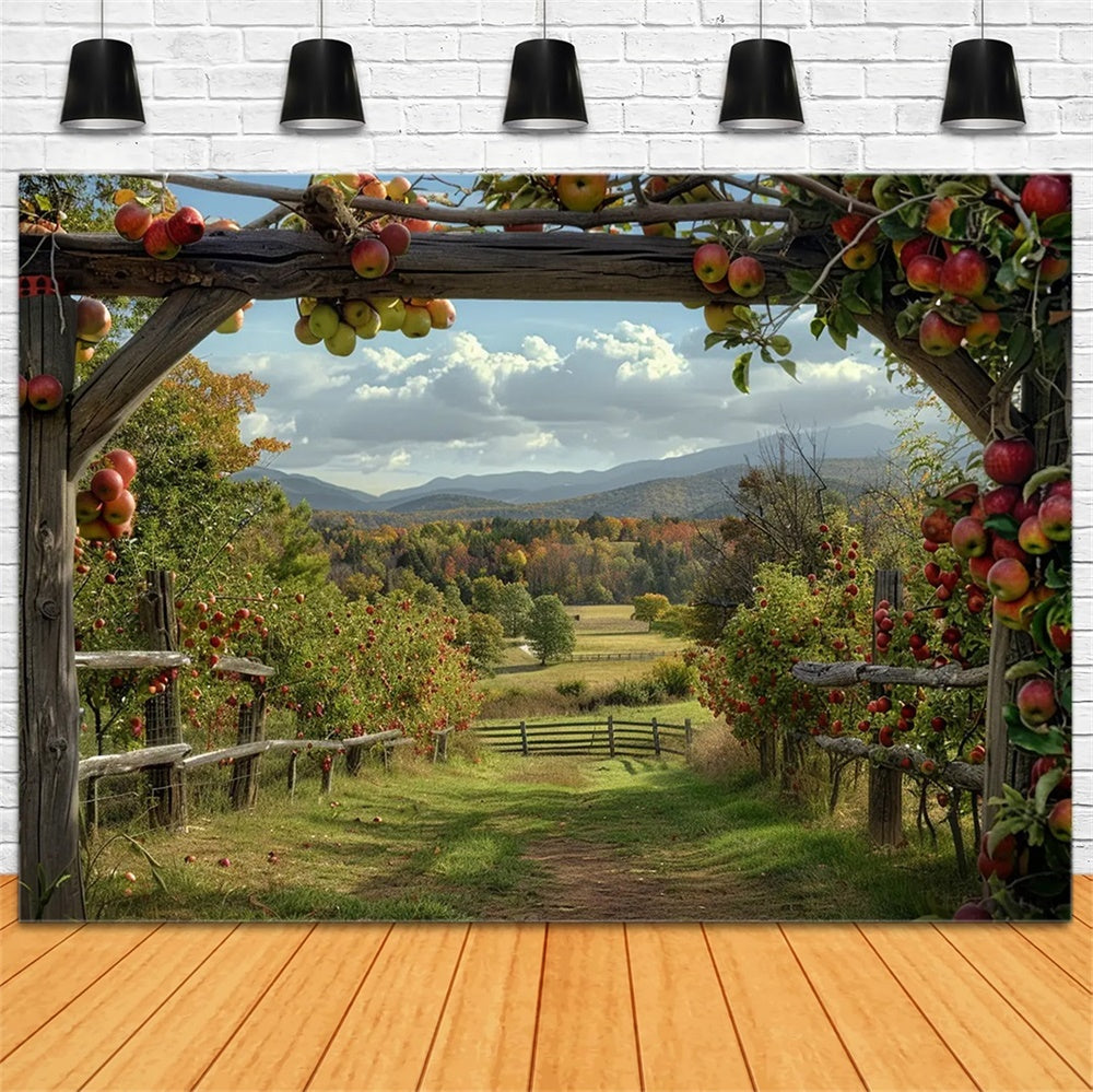 Autumn Apple Farm Backdrop UK for Photography BRP7-143