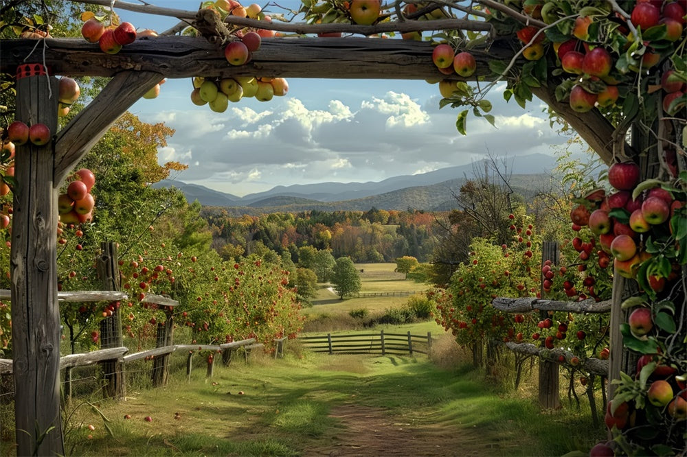 Autumn Apple Farm Backdrop UK for Photography BRP7-143