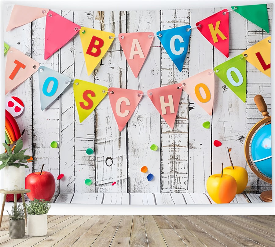 Back to School Rainbow Fruits Backdrop UK BRP7-178