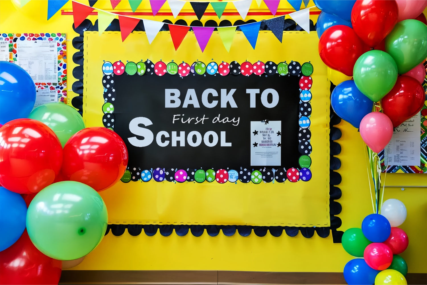 Back to School First Day Photography Backdrop UK BRP7-181