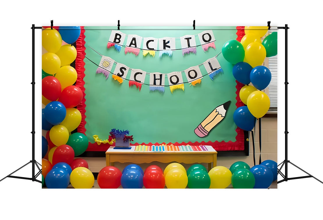 Back to School Colorful Classroom Backdrop UK BRP7-183