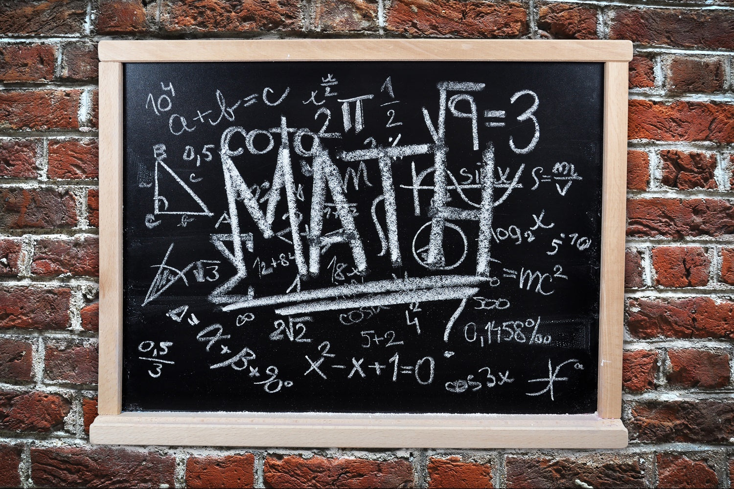 Back to School Math Blackboard Backdrop UK BRP7-19