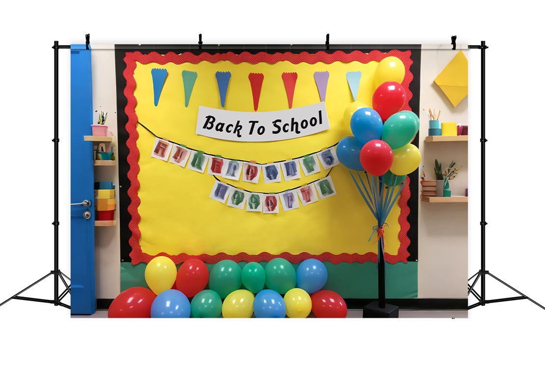 Welcome Back to School Party Backdrop UK BRP7-190