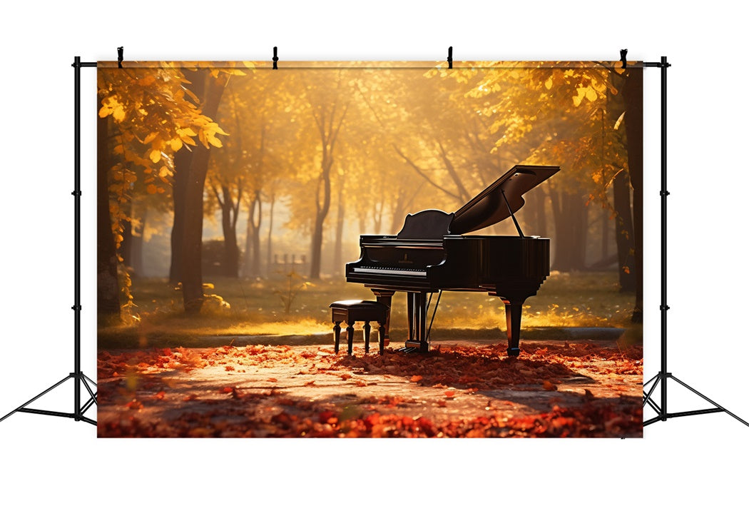 Autumn Harmony Piano Park Backdrop UK BRP7-195