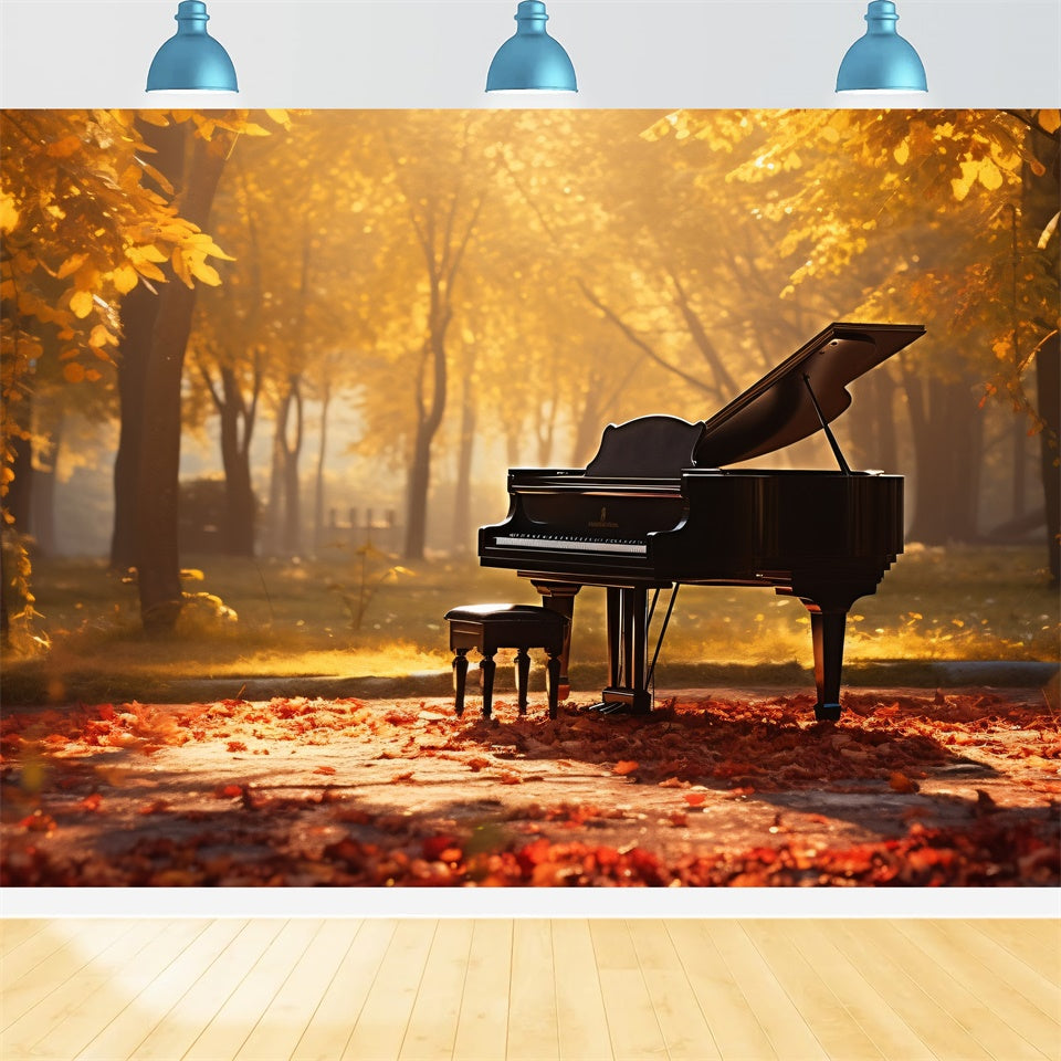 Autumn Harmony Piano Park Backdrop UK BRP7-195