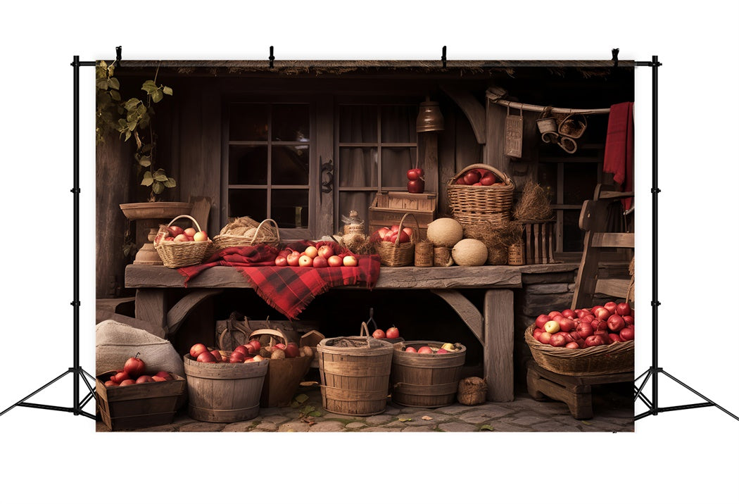 Country Apple Farmhouse Autumn Backdrop UK BRP7-196