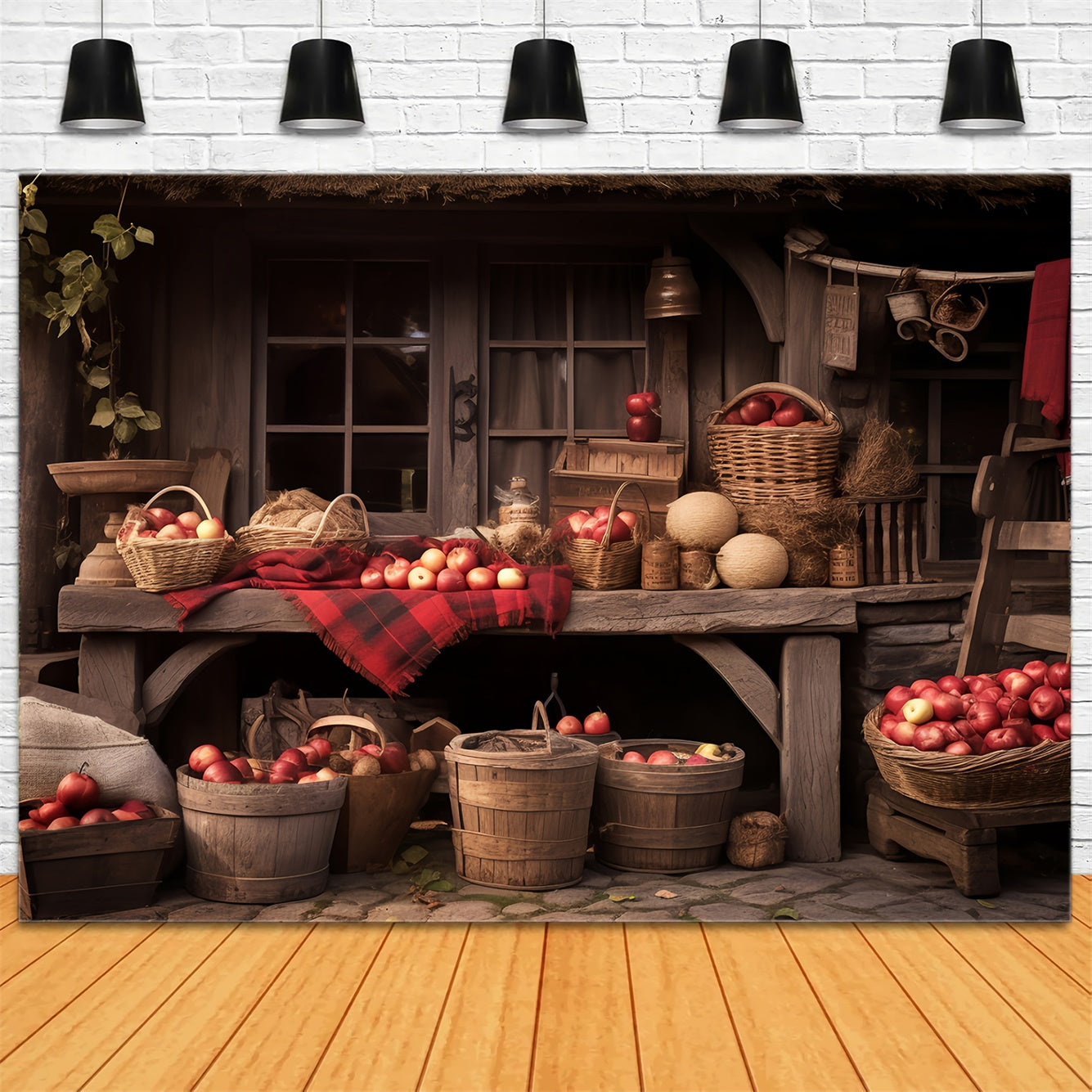 Country Apple Farmhouse Autumn Backdrop UK BRP7-196