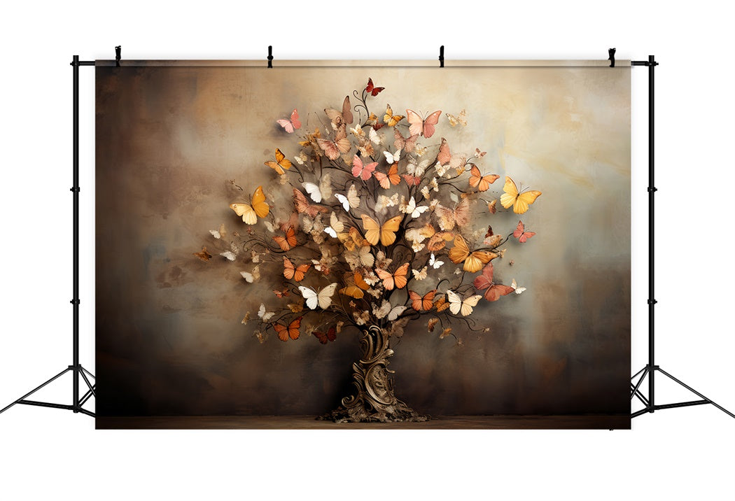 Artistic Autumn Tree with Butterflies Backdrop UK BRP7-201