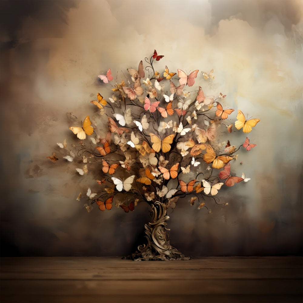 Artistic Autumn Tree with Butterflies Backdrop UK BRP7-201