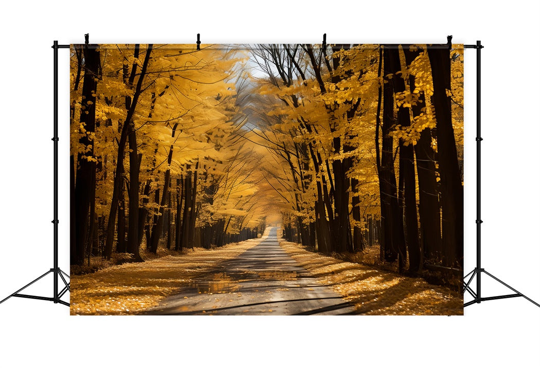 Golden Autumn Path Backdrop for Photography UK BRP7-202