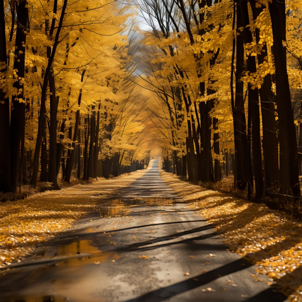 Golden Autumn Path Backdrop for Photography UK BRP7-202