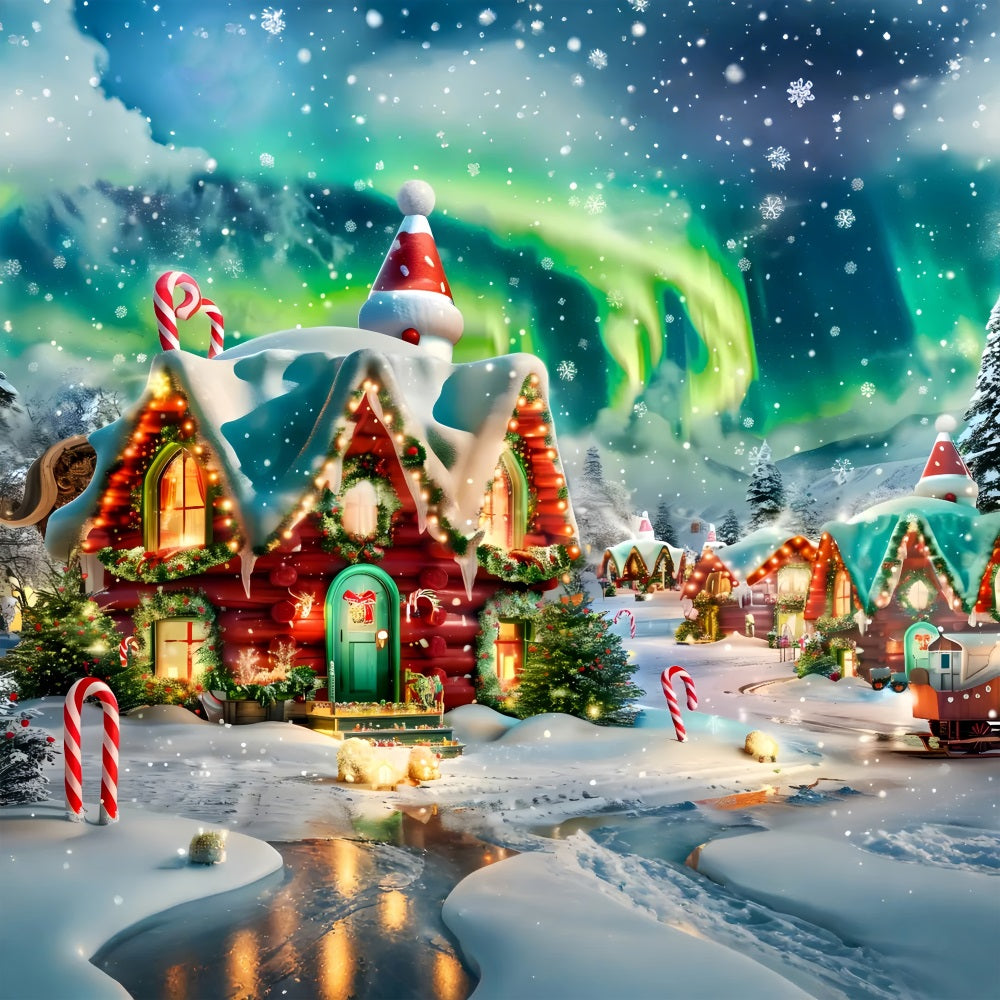 Christmas Enchanted Elf Village Backdrop UK BRP7-217