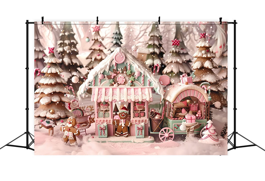 Christmas Gingerbread Shop Backdrop UK BRP7-228