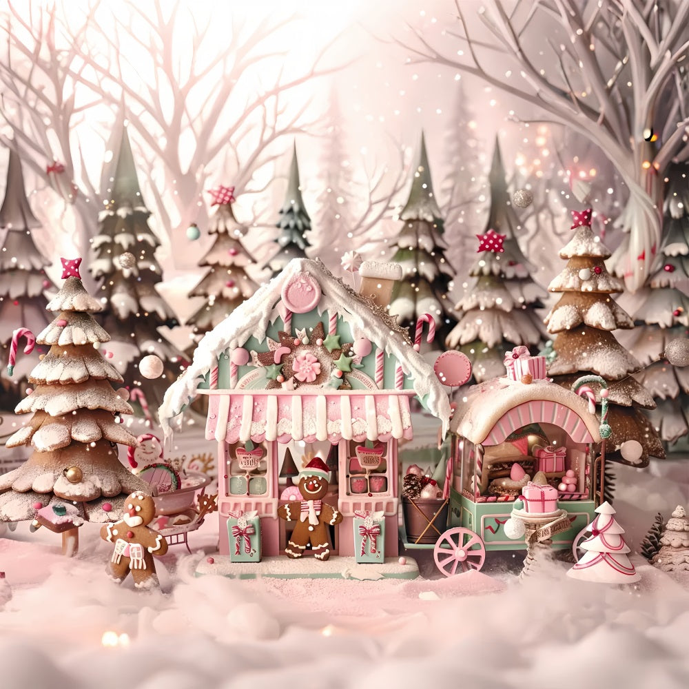 Christmas Gingerbread Shop Backdrop UK BRP7-228