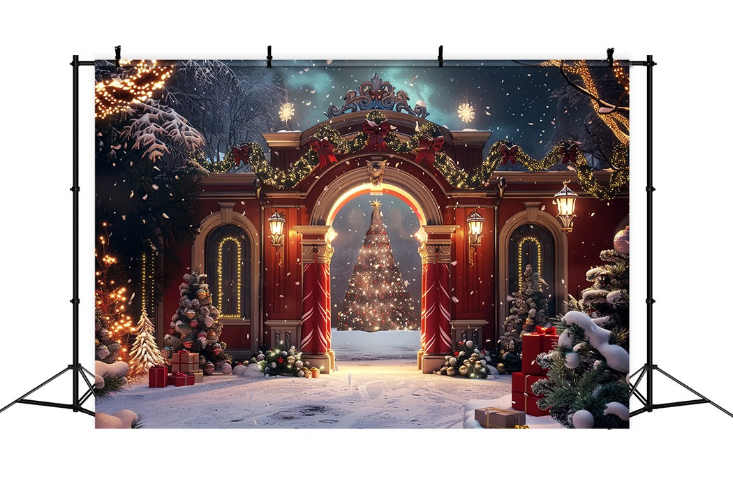 Christmas Elegant Arch Decor Backdrop UK BRP7-232