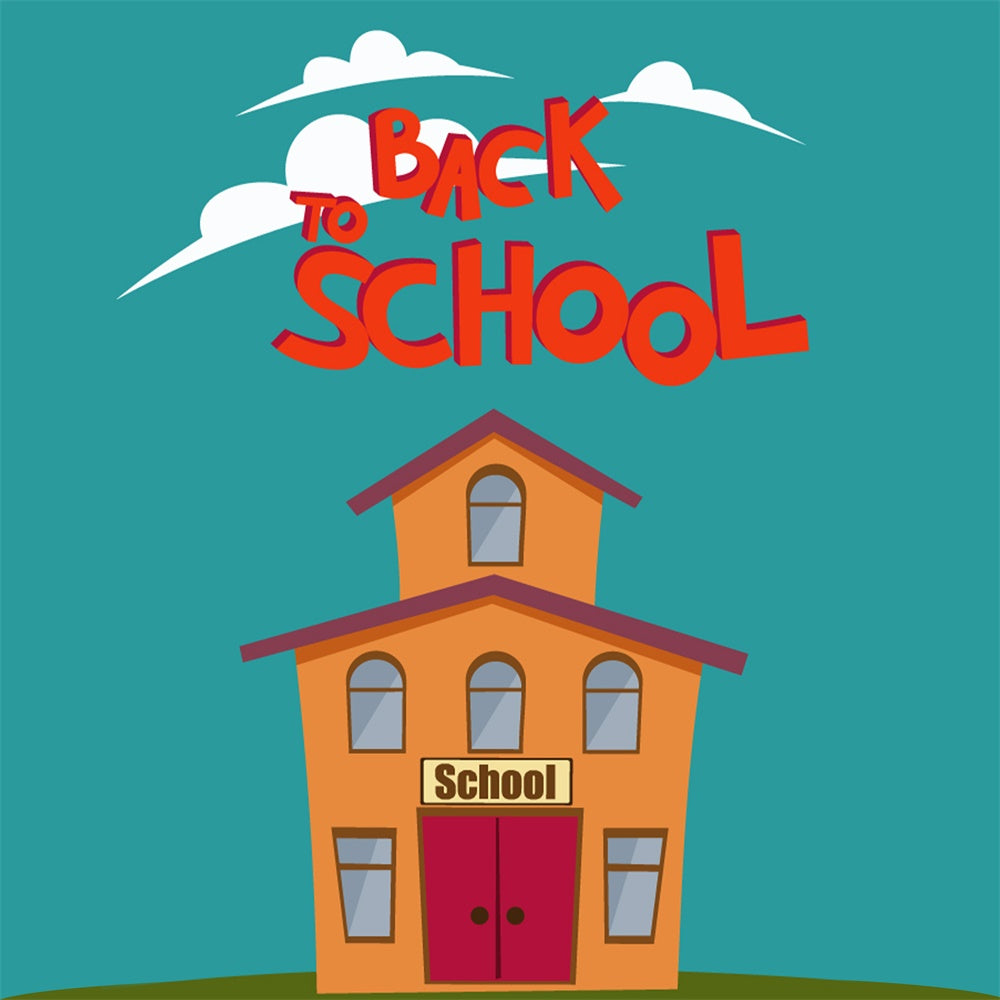 Back to School School House Photography Backdrop UK BRP7-37