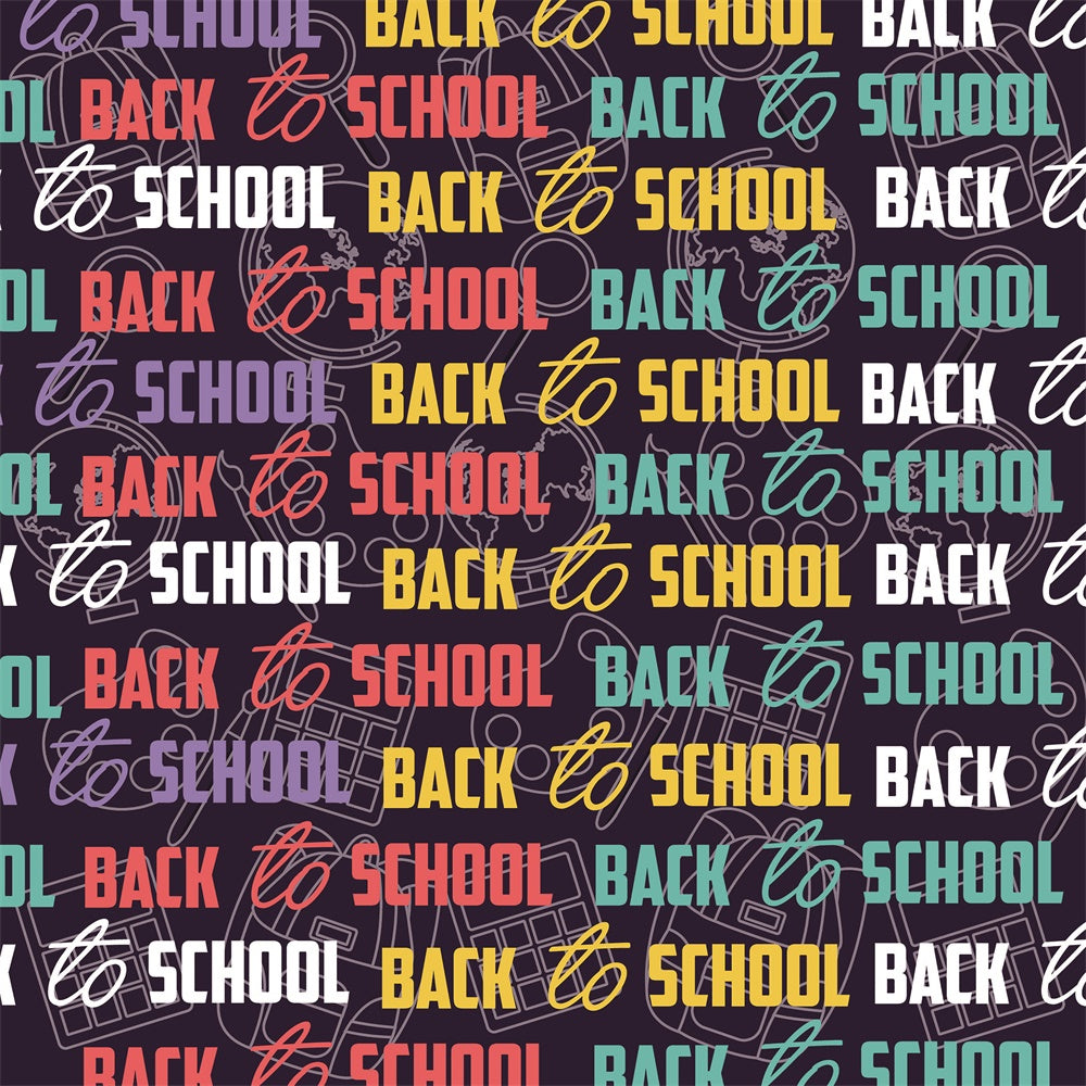 Back to School Colorful Printed Photography Backdrop UK BRP7-41