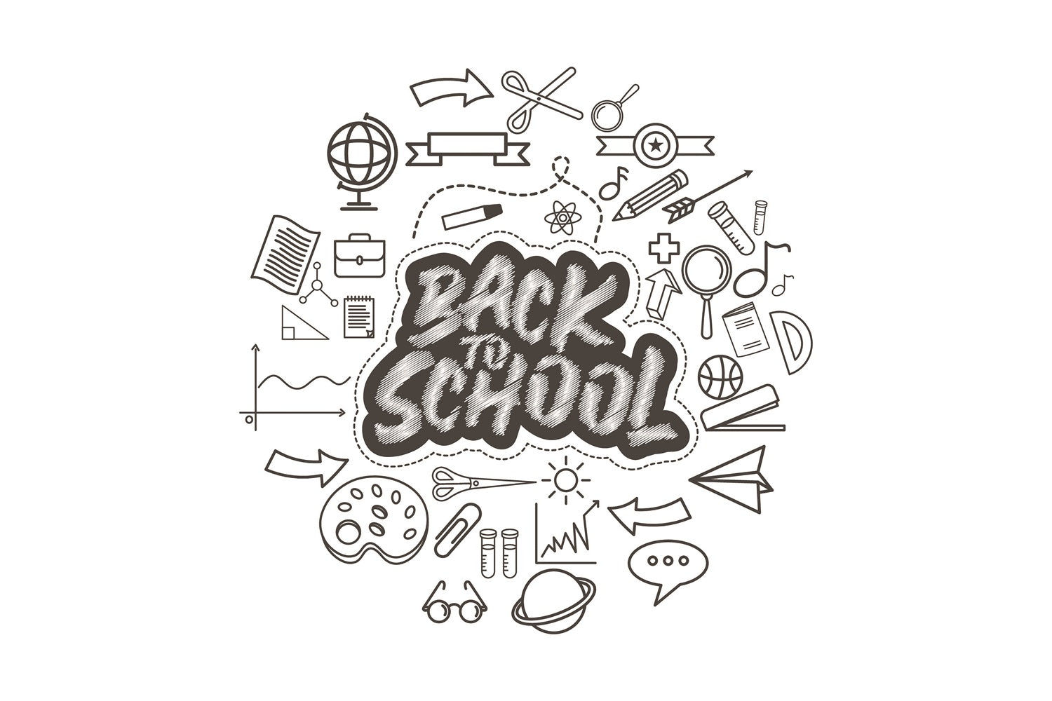 Back to School Grid Printed Photography Backdrop UK BRP7-5