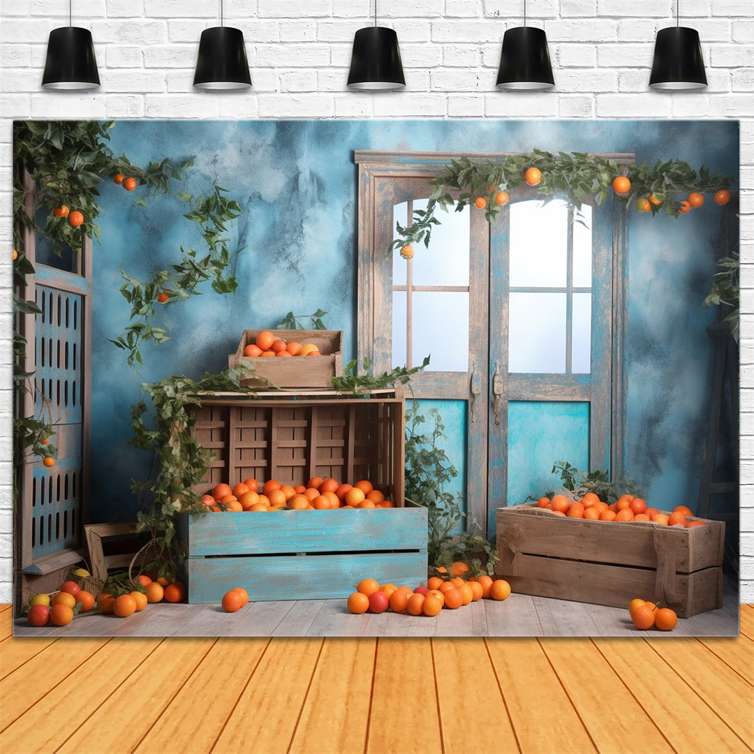 Autumn Oranges Room Backdrop UK for Photography BRP7-66