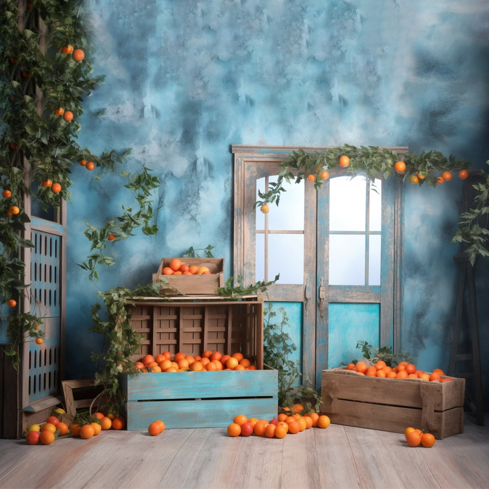 Autumn Oranges Room Backdrop UK for Photography BRP7-66