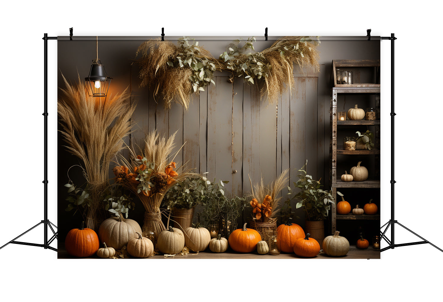 Autumn Pumpkin Wall Backdrop UK for Photography BRP7-67