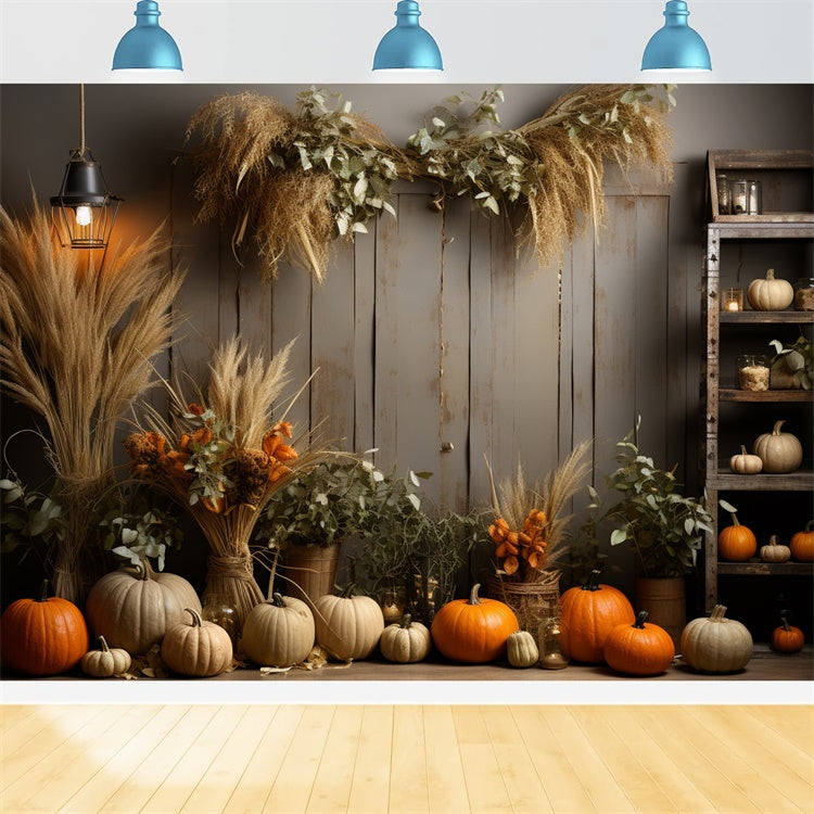 Autumn Pumpkin Wall Backdrop UK for Photography BRP7-67