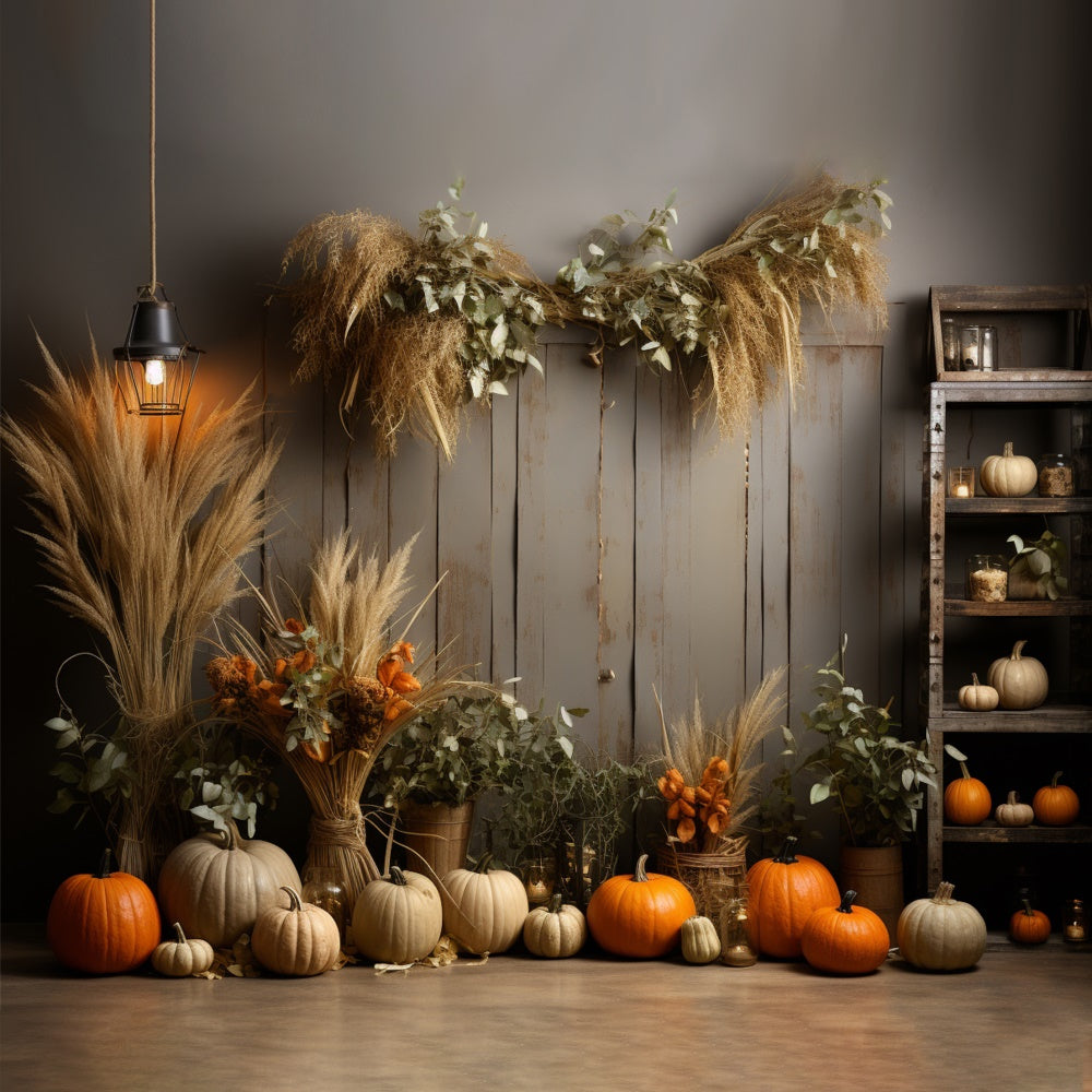 Autumn Pumpkin Wall Backdrop UK for Photography BRP7-67