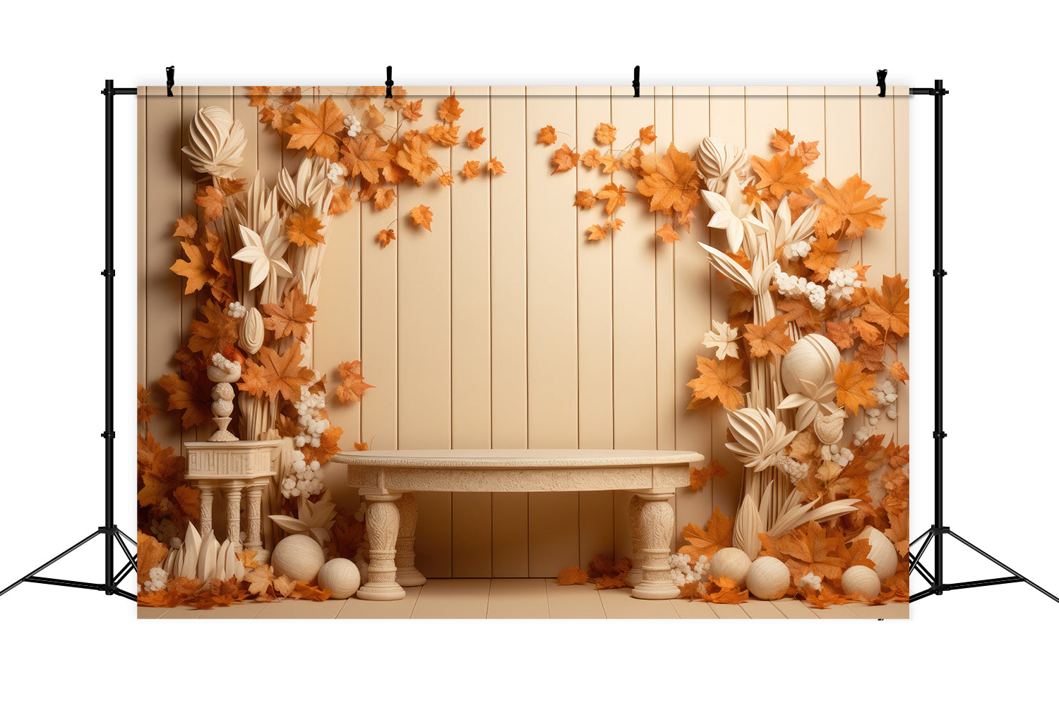 Autumn White and Orange Trees Backdrop UK BRP7-68