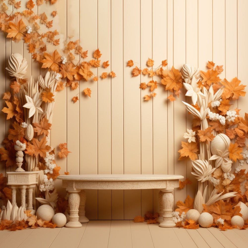 Autumn White and Orange Trees Backdrop UK BRP7-68