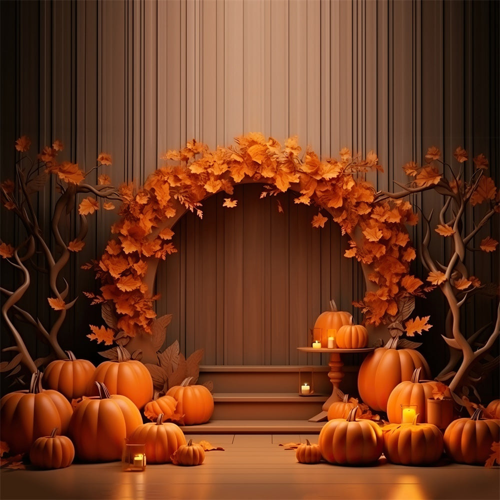 Autumn Pumpkins Barn Lamps Photography Backdrop UK BRP7-71