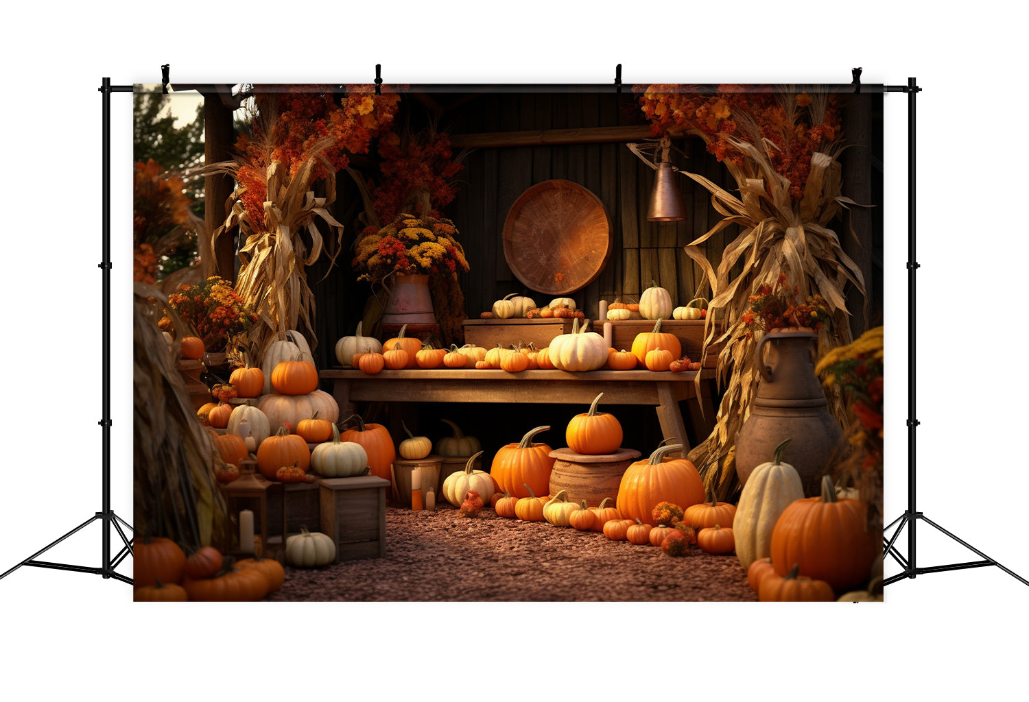 Autumn Pumpkin Shop Backdrop for Photography UK BRP7-74