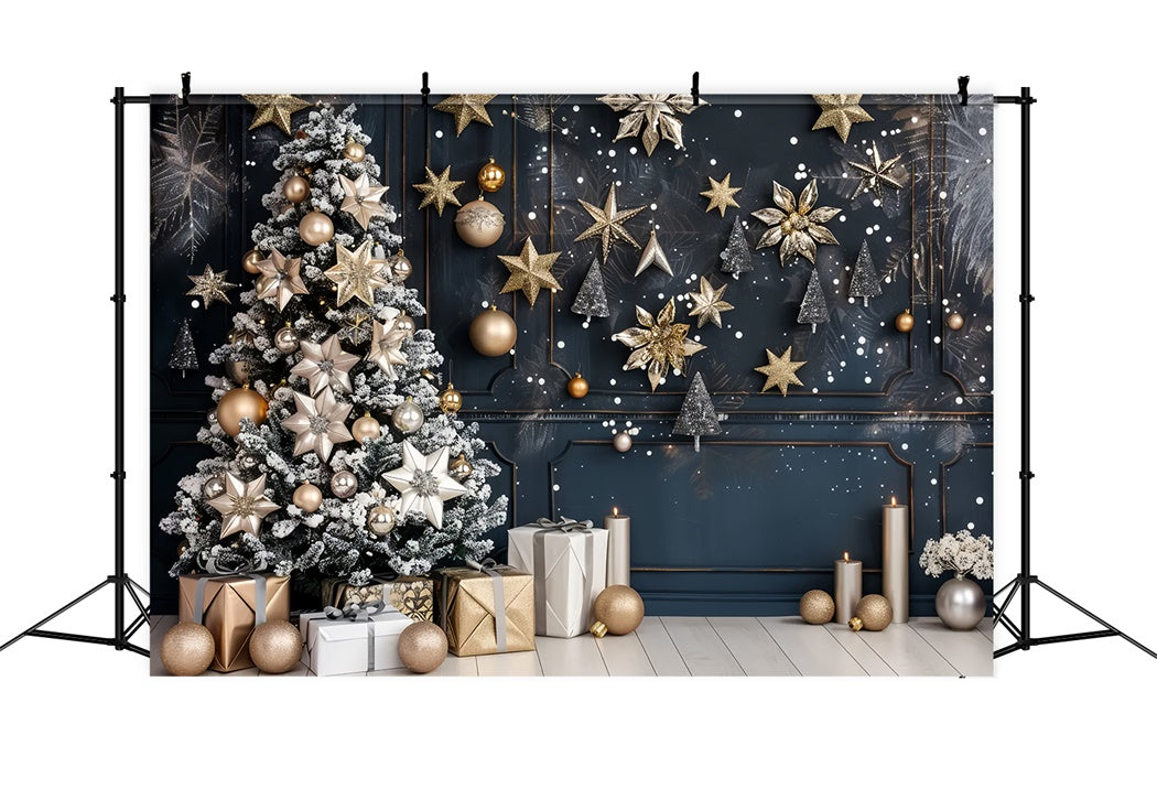 Christmas Tree with Stars Backdrop UK BRP8-11