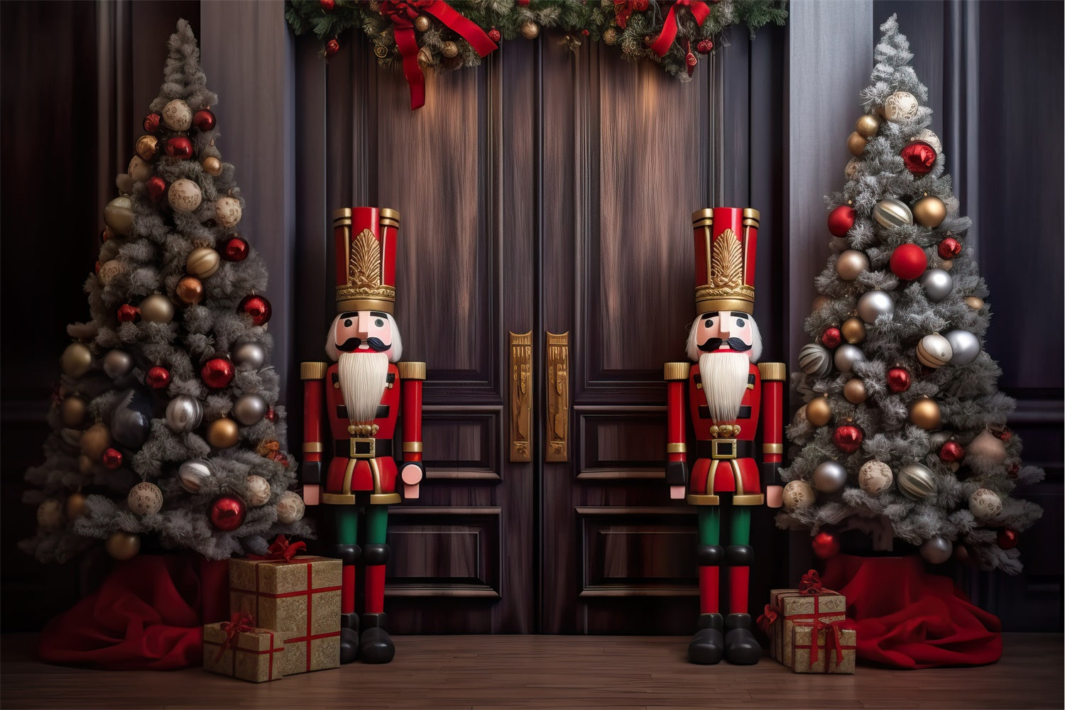 Nutcracker Christmas Guard Backdrop UK BRP8-120