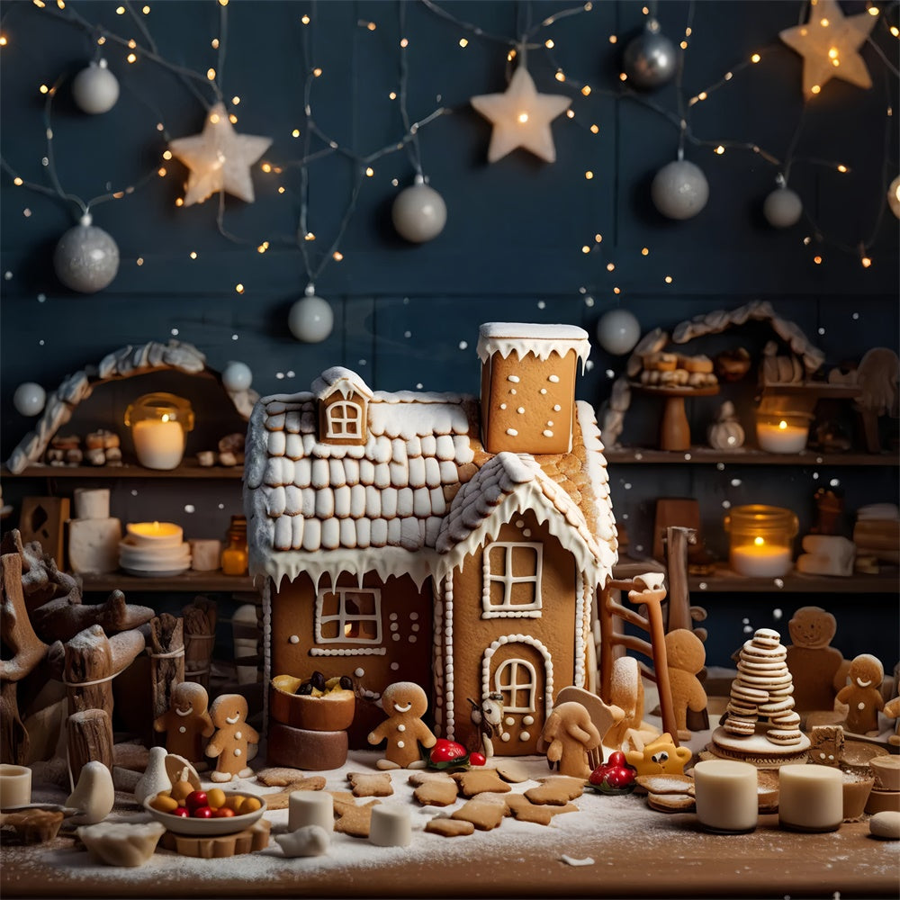 Christmas Gingerbread Kitchen Backdrop UK BRP8-123