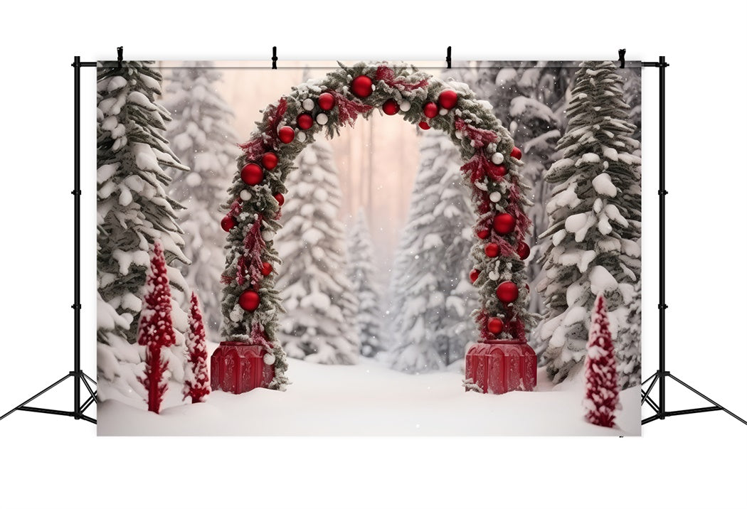 Holiday Wonderland Pathway with Snowy Arch Backdrop UK BRP8-127